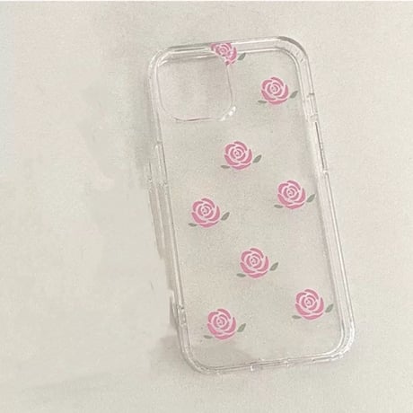 【iPhone17対応】ローズコア🌹クリアラメローズiPhoneケース
