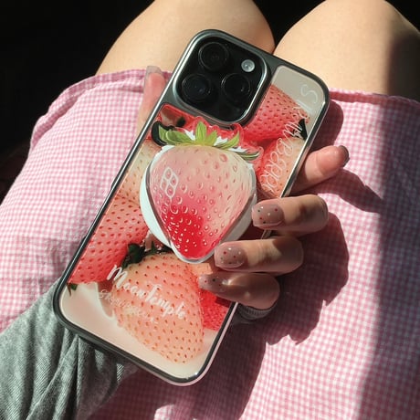 ジューシーストロベリー🍓グリップセットiPhoneケース
