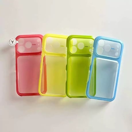 【iPhone17対応】カラフルぷっくりクリアiPhoneケース