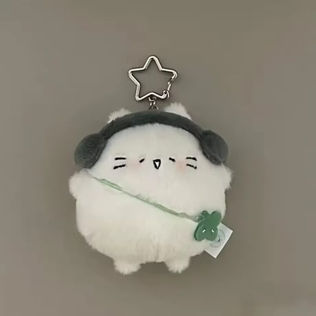 ヘッドフォンにゃんこキーホルダー/チャーム