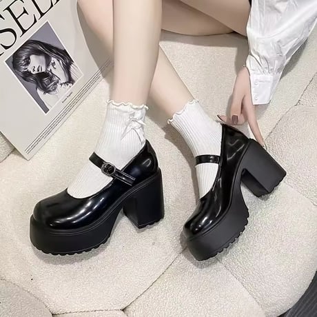厚底ぽっくりハイヒール
