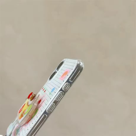 くまさんプリンアラモード🍮グリップ付きiPhoneケース