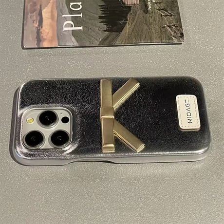 高見え♡3ｄリボン付きレザーiPhoneケース