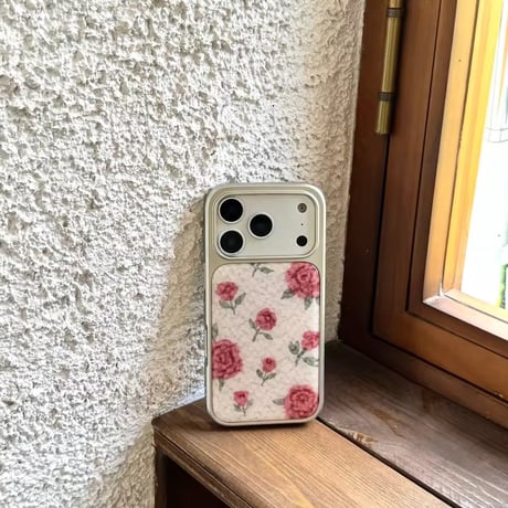 【iPhone17対応】rose pink iPhoneケース