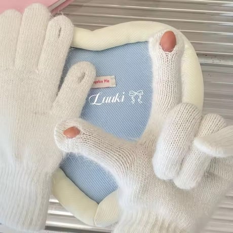 ♡早得♡リボンデコ手袋