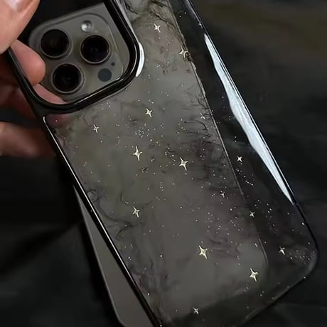 ダークシャインキラキラiPhoneケース