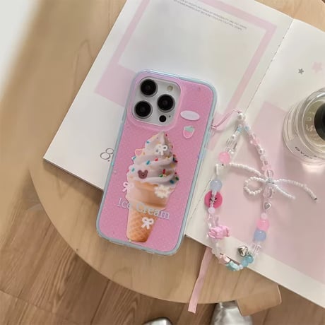 pop iceCream🍦pink iPhoneケース