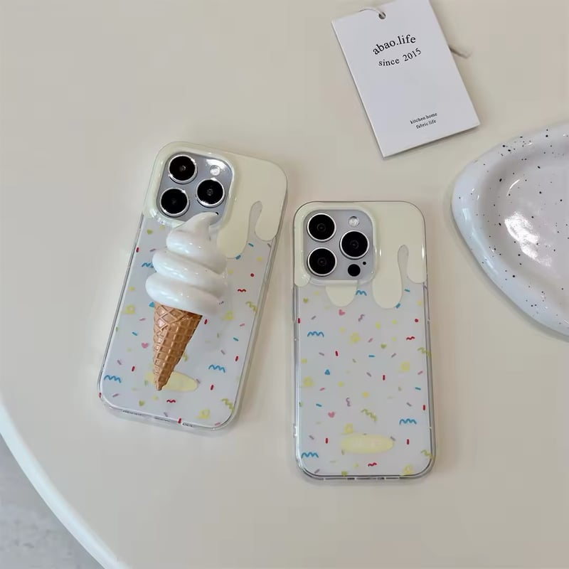 3Dソフトクリーム🍦iPhoneケース | AURALALA | 輸入韓国雑貨＆インテリア