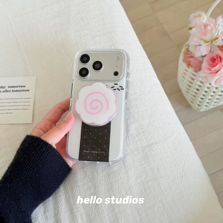 【iPhone17対応】おにぎり🍙🍥なるとグリップ付きiPhoneケース