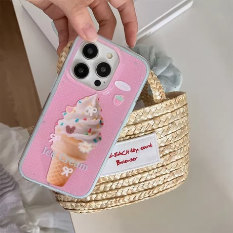 pop iceCream🍦pink iPhoneケース