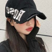 ROSE ダメージ加工キャップ/帽子
