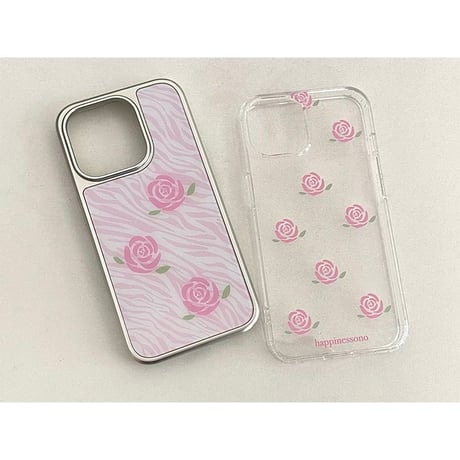 【iPhone17対応】ローズ🌹韓国iPhoneケース