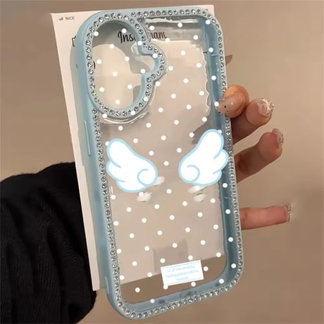 キラキラフレームエンジェルウィング👼iPhoneケース