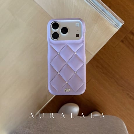 キルティングラインストーンiPhoneケース