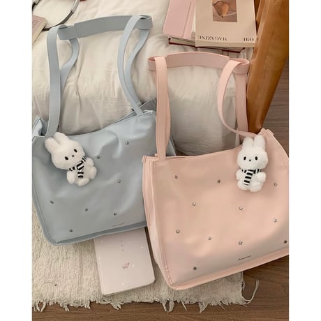 3色展開💗💙スタードットスクエアビッグトートバッグ