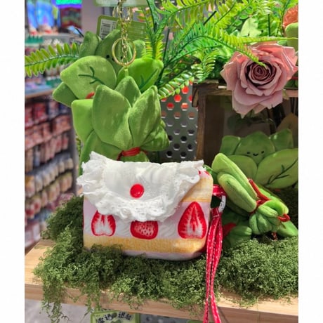 5韓国ハンドメイド♡ショートケーキ萌え断レースミニミニポーチ