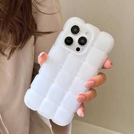 ぽこぽこ半透明シースルーiPhoneケース