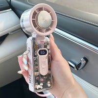 ピンクスケルトンハンディファン
