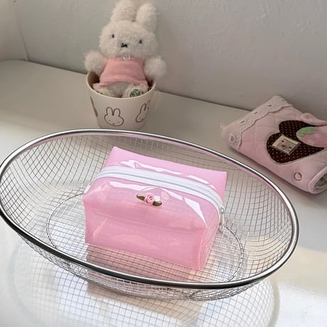 プチバラ🌹クリアピンクポーチ