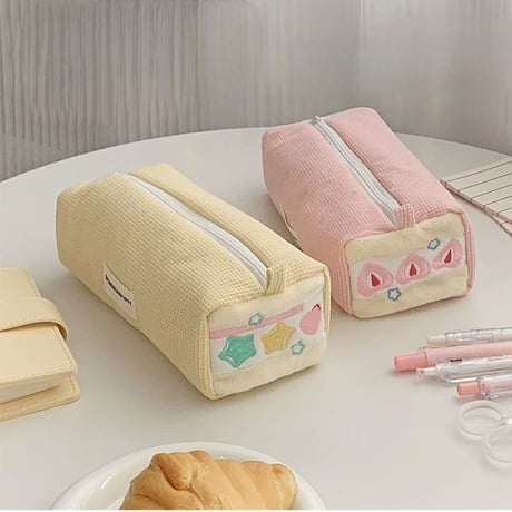 ロールケーキ風ペンケース/筆箱/ポーチ