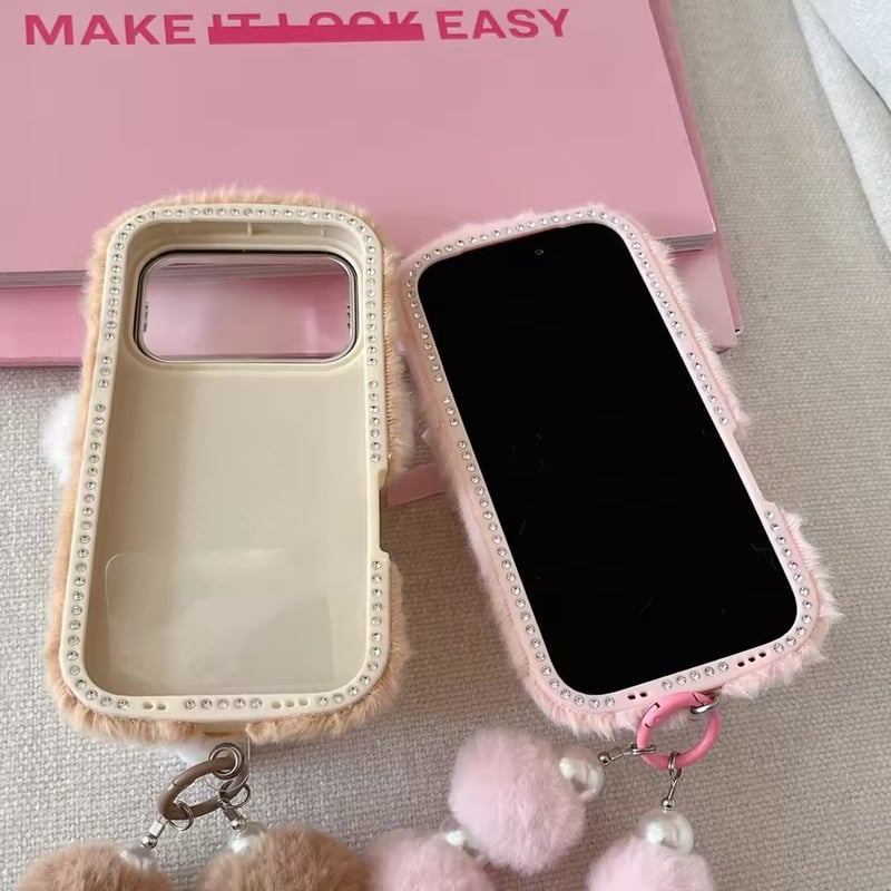 iPhone17対応】おめかしわんちゃんストラップ付iPhoneケース | AURALALA