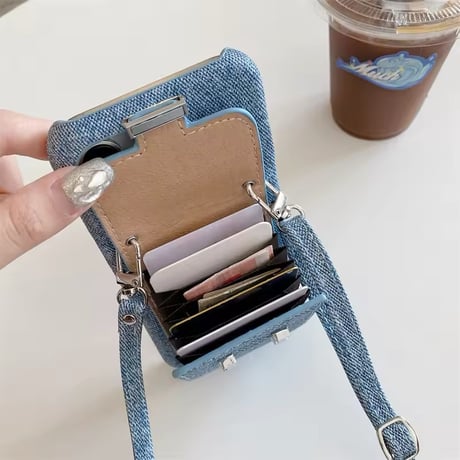 高見え✨おとなっぽカードホルダー付きiPhoneケース