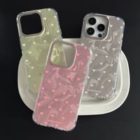【iPhone17対応】シャイニーハートドットiPhoneケース