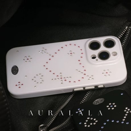 ラインストーンデコハートキューピッド💘iPhoneケース