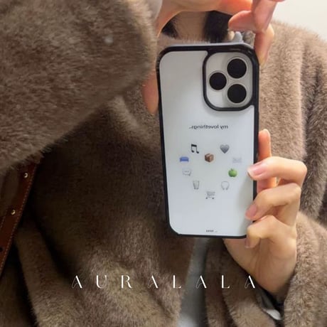 【iPhone17対応】my love things...iPhone絵文字iPhoneケース