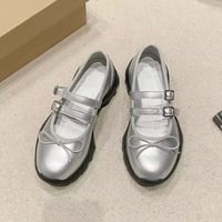 バレエシューズシルバースニーカー