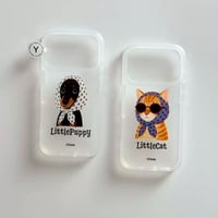 まちこ巻スカーフ巻わんにゃんiPhoneケース