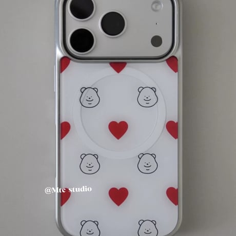 ゆるくま♥ハートiPhoneケース