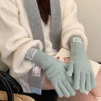 韓国オンニ風♡♡レースタグ付きニット手袋