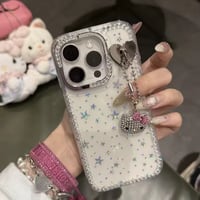 レインストーンデコチャーム付き( Ξ ・ω・🎀)iPhoneケース