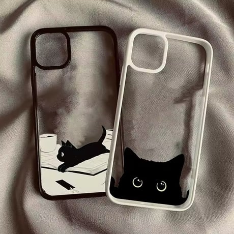クロネコ🐱イラストiPhoneケース