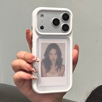 ホワイトシリコンフレームシースルーiPhoneケース
