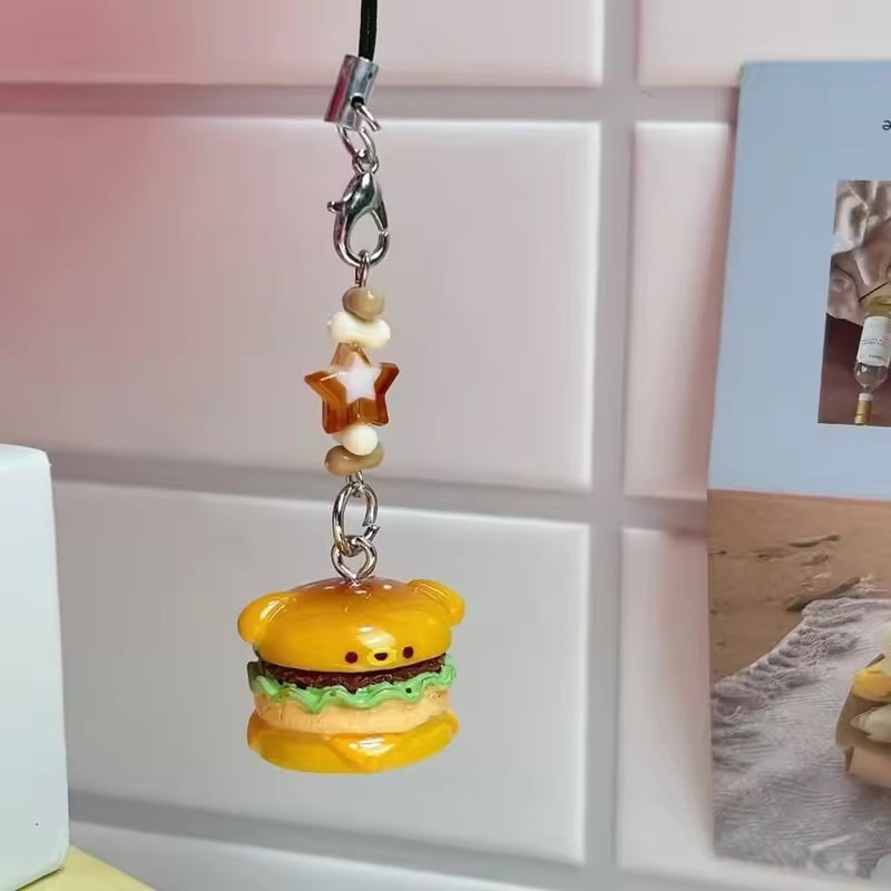 ハンバーガー🍔わんにゃんキーホルダー/チャーム | AURALALA | 輸入