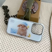 【iPhone17対応】もふもふおやすみうさぎさんiPhoneケース