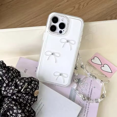 2タイプ🎀華奢リボンデザインiPhoneケース