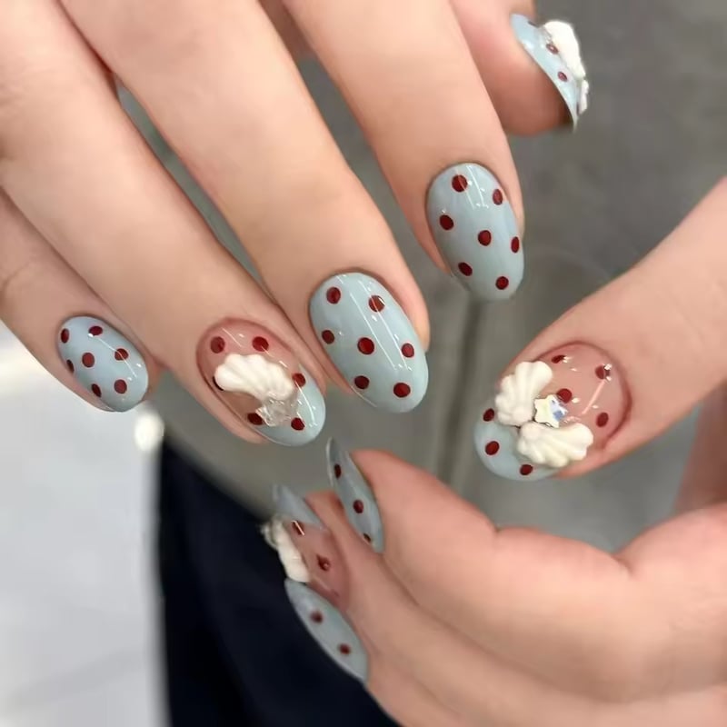 ウィッシュコアドットレトロネイルチップ | AURALALA | 輸入韓国雑貨