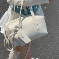 やわらかスクエアボストンショルダーバッグ
