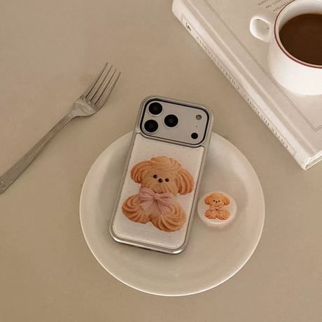 【iPhone17対応】絞りだしクッキーわんちゃんiPhoneケース