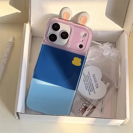 【iPhone17対応】ズ～モチーフ🦊🐰iPhoneケース