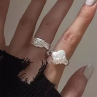 シルバークローバーリングセット