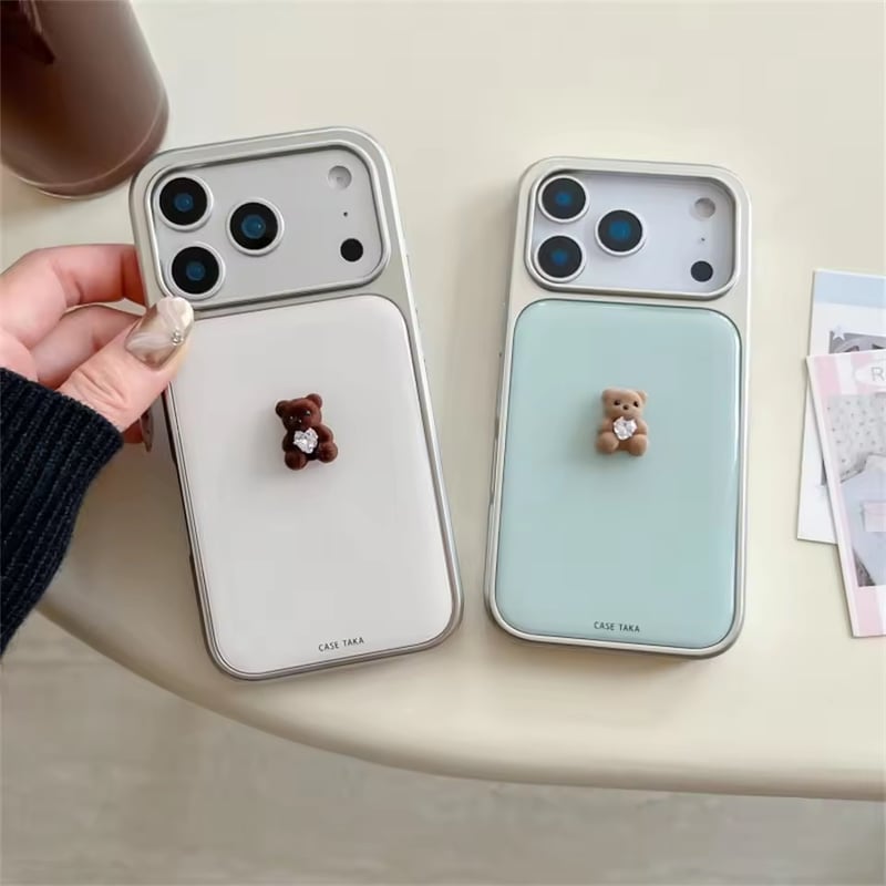 くまさんのスマホケース iPhone17対応】3Dくまさん🧸iPhoneケース | AURALALA | 輸入韓国雑