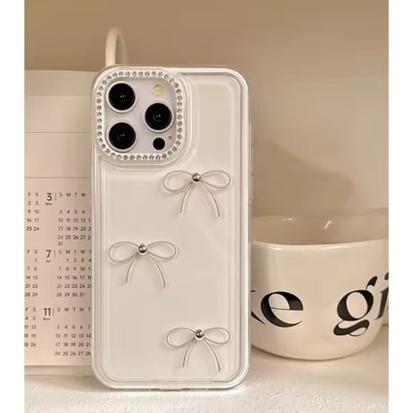 2タイプ🎀華奢リボンデザインiPhoneケース