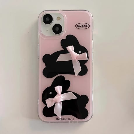 rabbit ribbon iPhoneケース