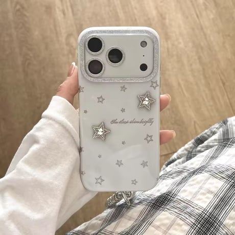 【iPhone17対応】キラキラストーンスターデコiPhoneケース