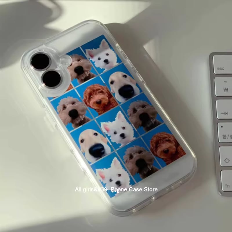 いっぬ様証明写真風クリアiPhoneケース | AURALALA | 輸入韓国雑貨 