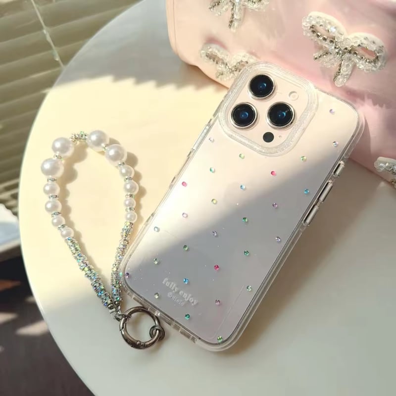 Secretfact iPhone用ケース カラフルストーン カラフルストーンドットチャーム付きiPhoneケース | AURALALA | 輸入